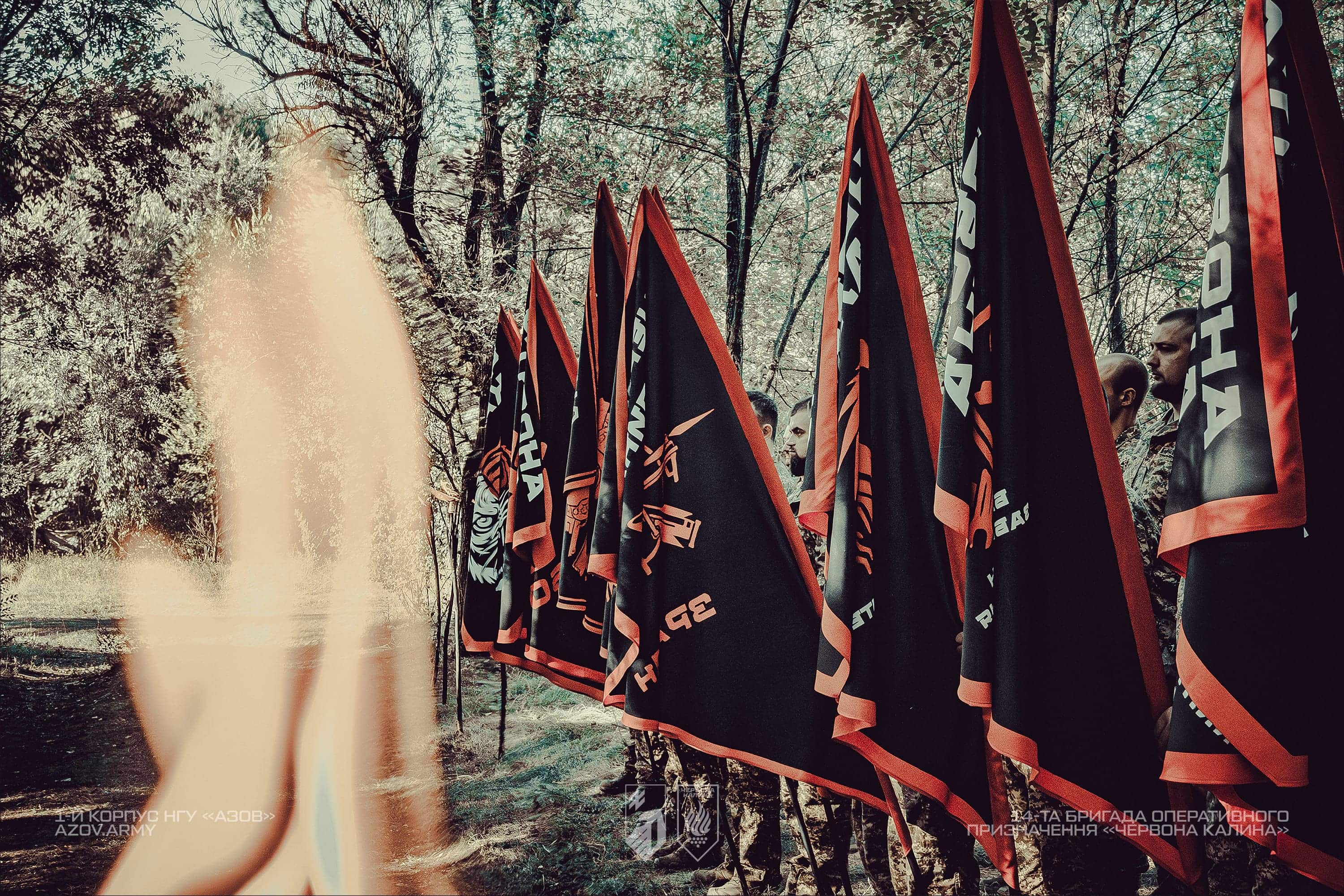 Бойові прапори підрозділів «Червоної Калини»